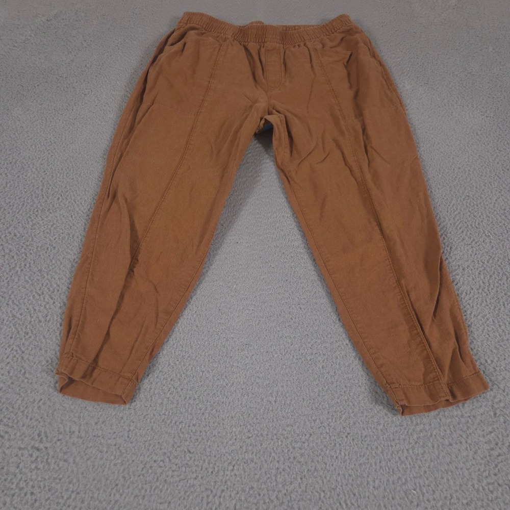 Old Navy Pants Womens Large Sisal‎ HR Linen Crop Tapered Linen-Blend High Rise